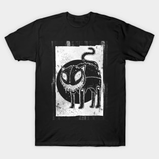 Black Cat (White print) T-Shirt